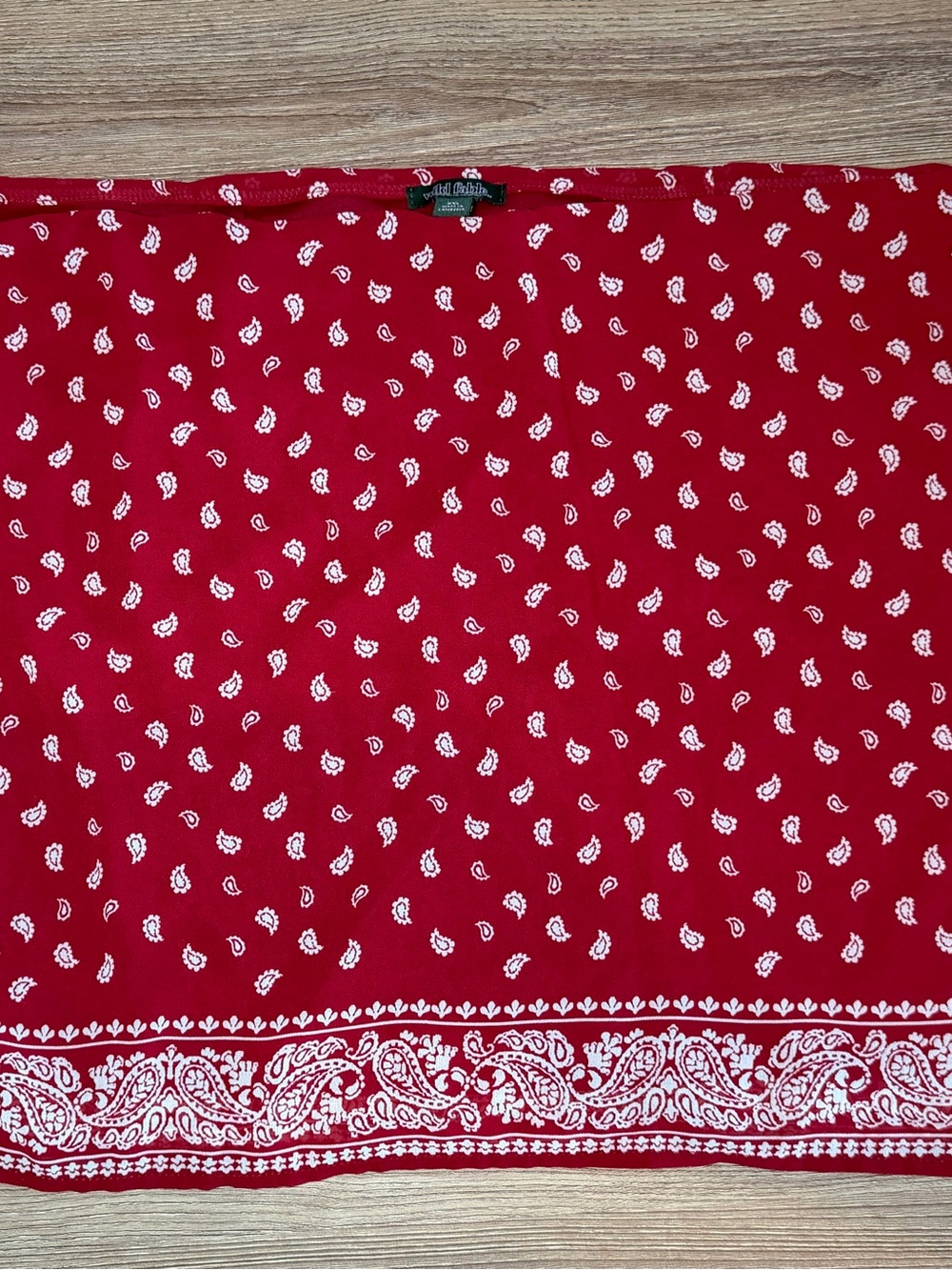 wild fable Red Mini Skirt with White Paisley Print